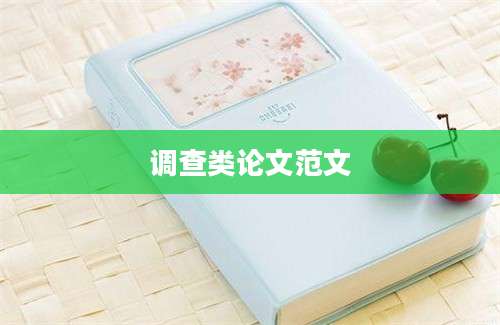 调查类论文范文