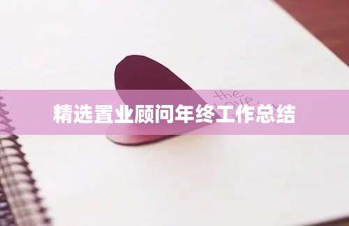 精选置业顾问年终工作总结