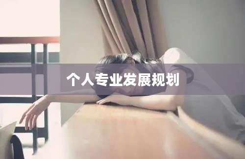 个人专业发展规划