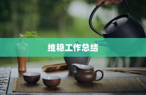 维稳工作总结