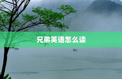 兄弟英语怎么读