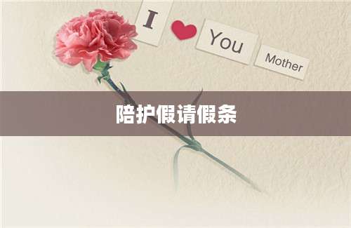 陪护假请假条