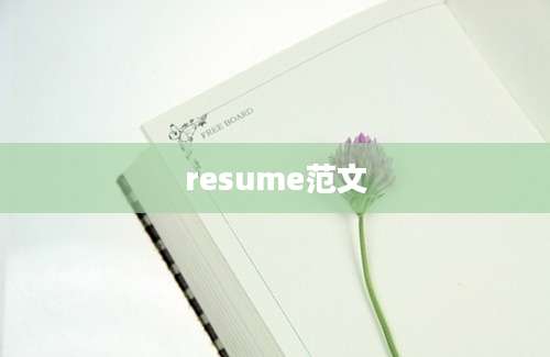 resume范文