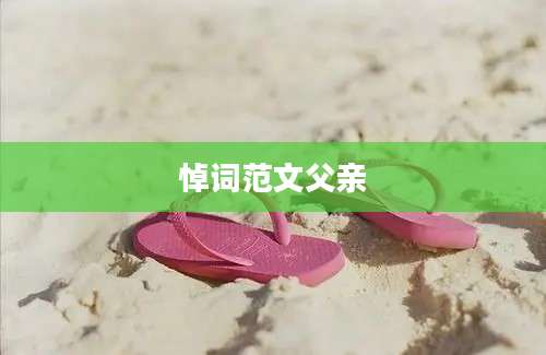 悼词范文父亲