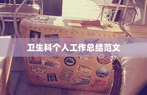 卫生科个人工作总结范文