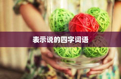 表示说的四字词语