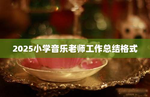2025小学音乐老师工作总结格式