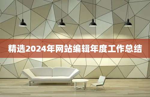 精选2024年网站编辑年度工作总结