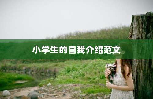 小学生的自我介绍范文
