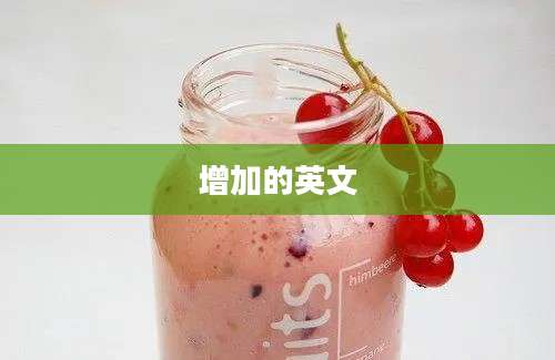 增加的英文