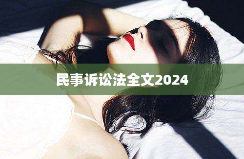 民事诉讼法全文2024