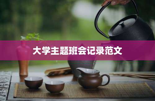 大学主题班会记录范文