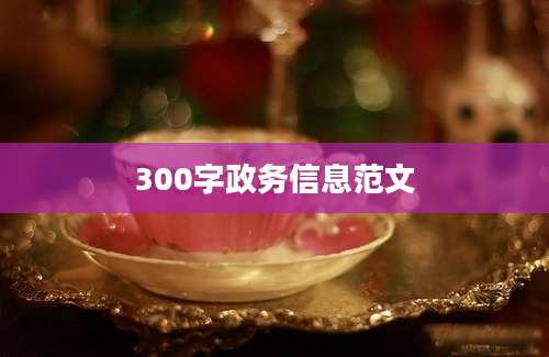 300字政务信息范文