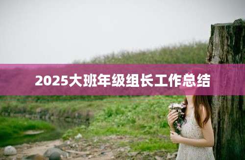 2025大班年级组长工作总结