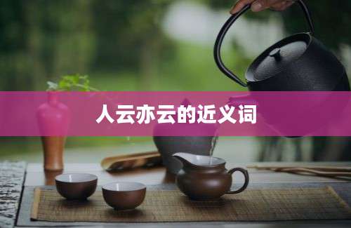 人云亦云的近义词