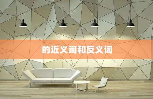 的近义词和反义词