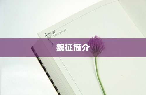 魏征简介