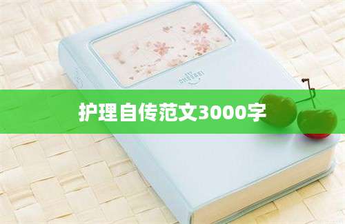 护理自传范文3000字