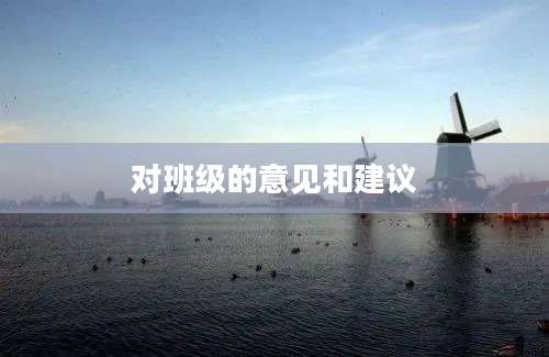 对班级的意见和建议