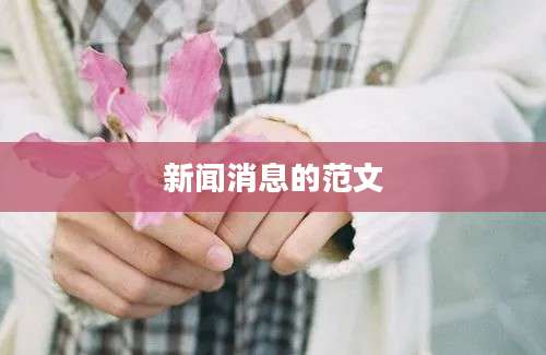 新闻消息的范文