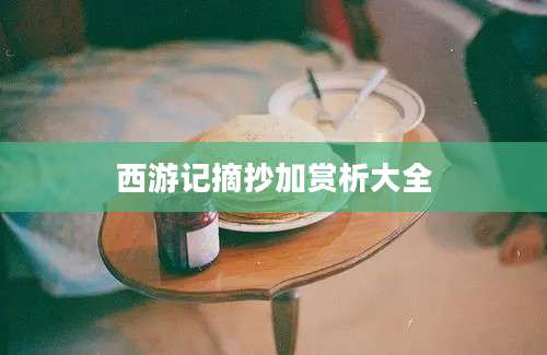 西游记摘抄加赏析大全