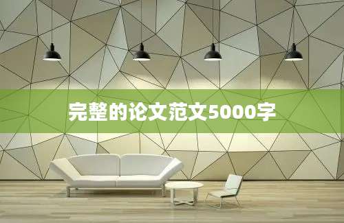 完整的论文范文5000字