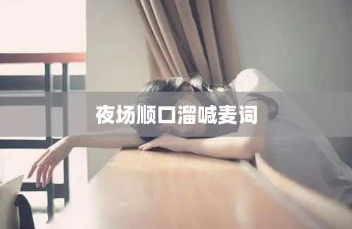 夜场顺口溜喊麦词