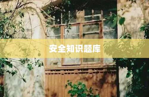 安全知识题库