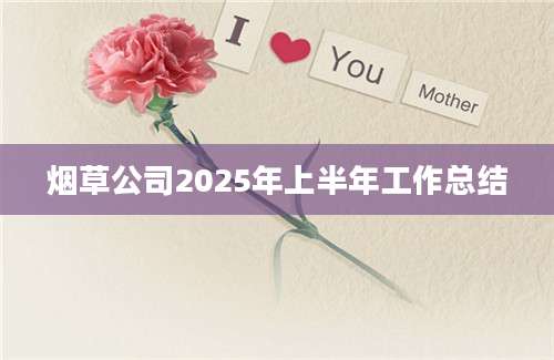 烟草公司2025年上半年工作总结