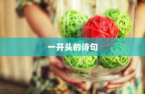 一开头的诗句