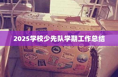 2025学校少先队学期工作总结