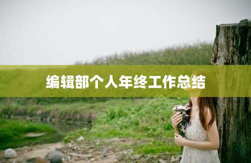编辑部个人年终工作总结