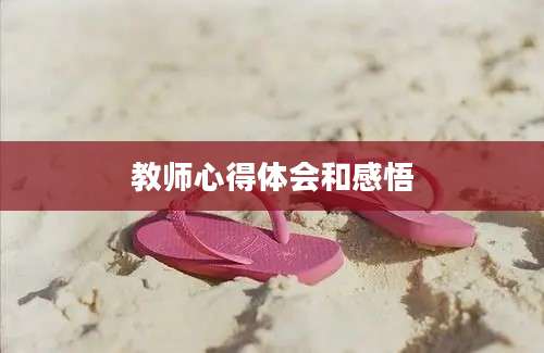 教师心得体会和感悟