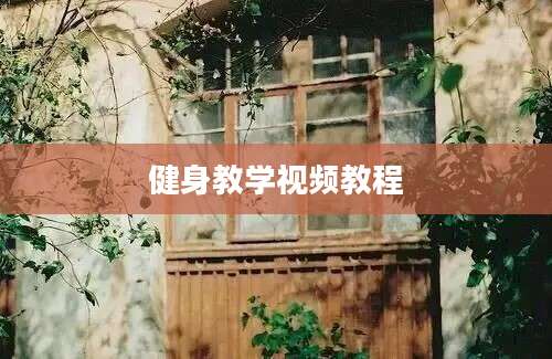健身教学视频教程