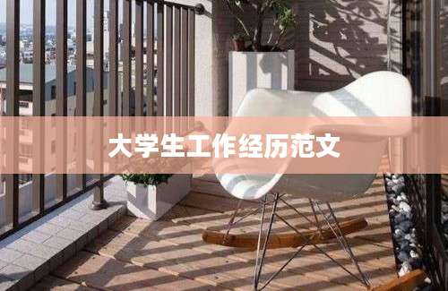 大学生工作经历范文