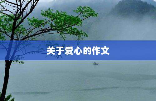 关于爱心的作文