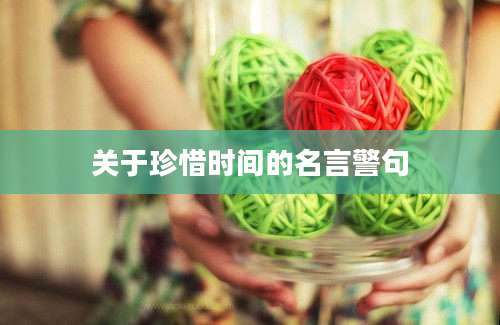 关于珍惜时间的名言警句