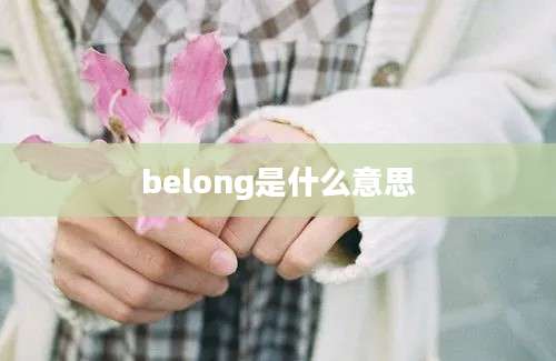 belong是什么意思