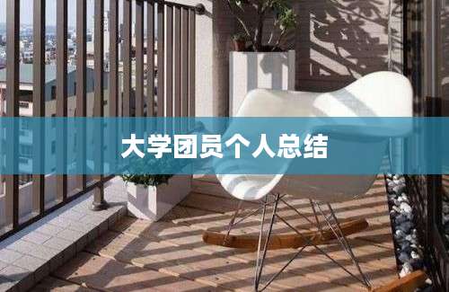 大学团员个人总结