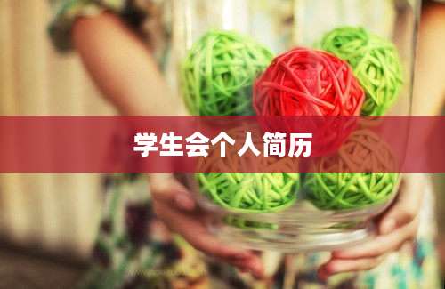 学生会个人简历