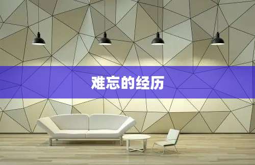 难忘的经历