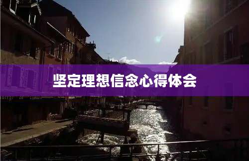 坚定理想信念心得体会