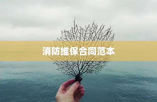 消防维保合同范本