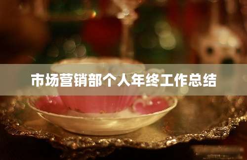 市场营销部个人年终工作总结