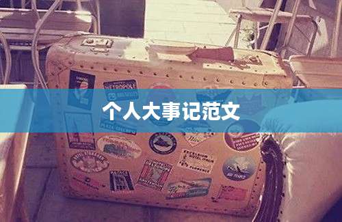 个人大事记范文