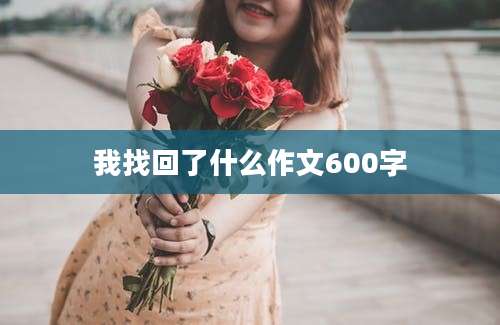 我找回了什么作文600字