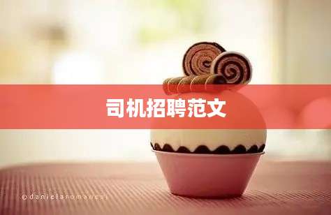 司机招聘范文