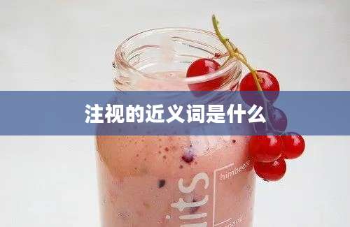 注视的近义词是什么