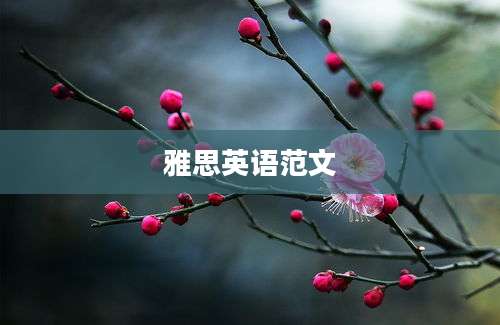 雅思英语范文