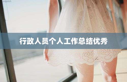 行政人员个人工作总结优秀